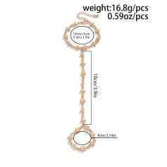 Elegant gold chain with floral and cross pendant, measuring 10 inches long with adjustable extension, perfect for jewelry collections. Suitable for women seeking stylish, high-quality accessories.