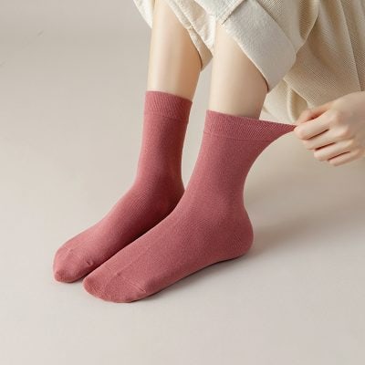 Comfy pink socks for women, casual daily wear, Monalisa Store opt, stylish and soft, perfect for indoor and outdoor, comfortable fit, high-quality materials, cozy and breathable footwear.