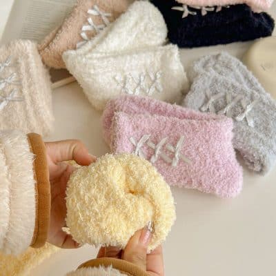 Fluffy headbands and scrunchies for women, cozy and stylish hair accessories from Monalisa Store.