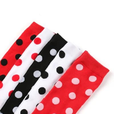 Polka dot socks for women and men, vibrant colorful fashion accessories, comfortable casual wear from Monalisa Store.
