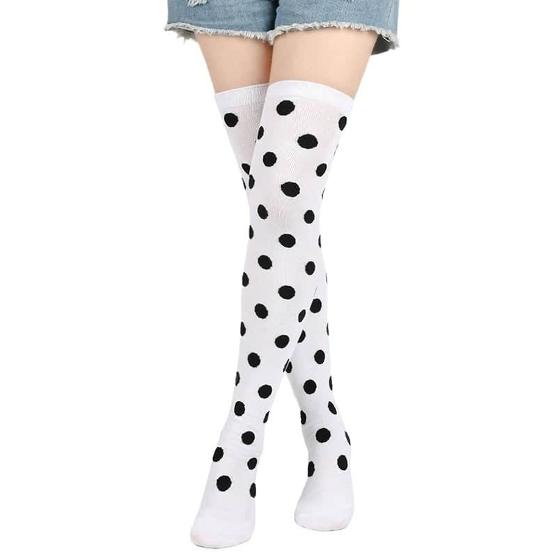 White with Black Dots