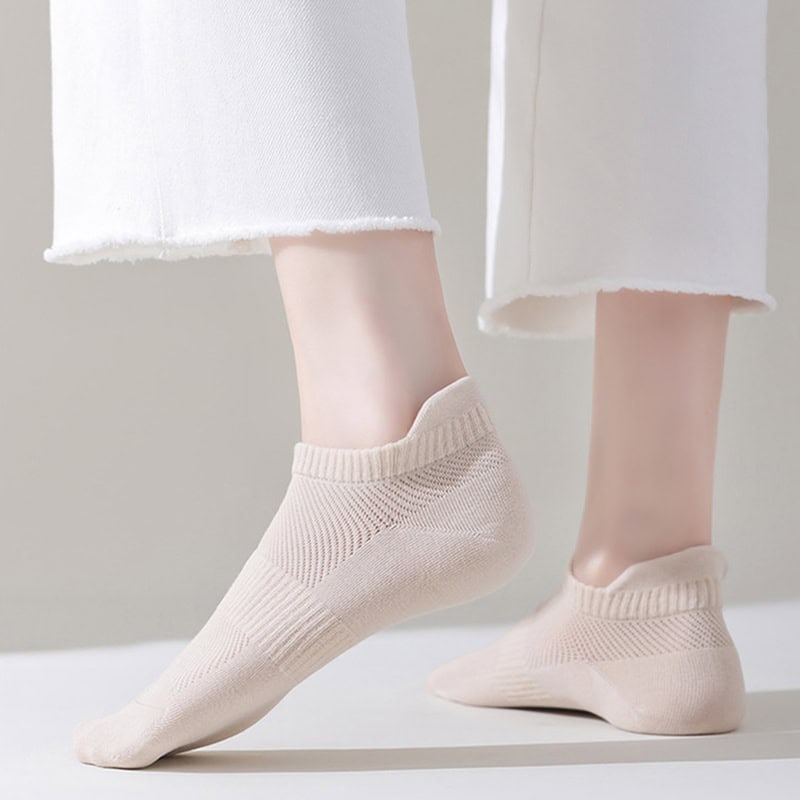 Comfy beige ankle socks from Monalisa Store, perfect for everyday wear and added foot comfort, stylish casual footwear accessory for women.