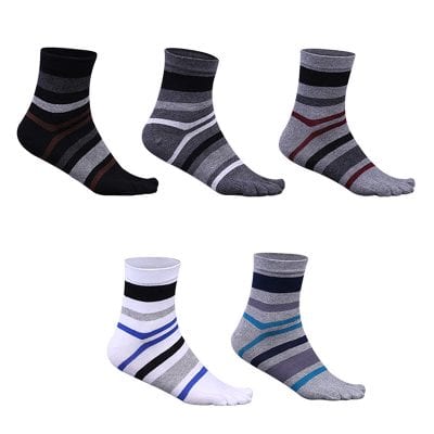 Comfortable men's striped dress socks in various colors, perfect for formal or casual wear | Monalisa Store.