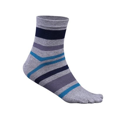 Colorful men's striped ankle socks for comfortable fit and stylish casual wear at Monalisa Store, your go-to destination for quality footwear accessories.