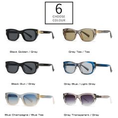 Black Golden / Gray sunglasses with bold frame design for stylish sun protection.