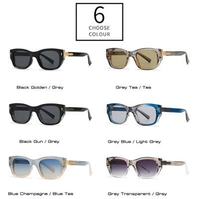 Black Golden / Gray sunglasses with bold frame design for stylish sun protection.