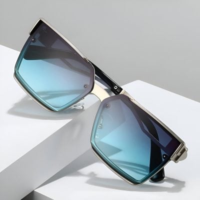 Stylish polarized sunglasses with blue mirrored lenses for UV protection and eye health care at Monalisa Store.