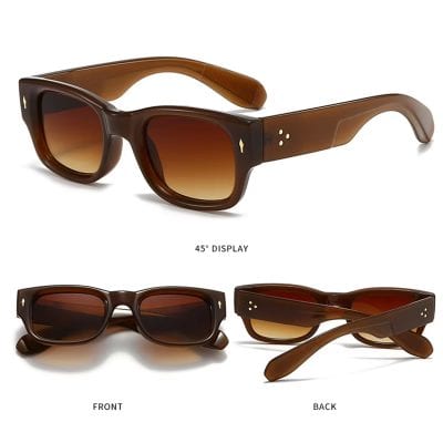 Brown polarized sunglasses with gradient lenses, stylish and UV protection, perfect for outdoor sunny days, available at Monalisa Store.