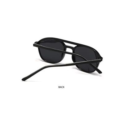 Sunglasses with black frames and tinted lenses for UV protection and style. Perfect for outdoor activities and fashion-forward looks.