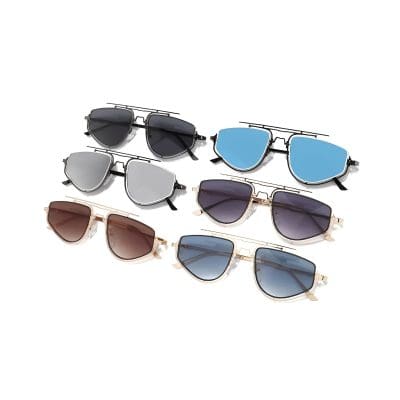 Stylish designer sunglasses collection with various frame styles and tinted lenses, perfect for fashion and eye protection from Monalisa Store.