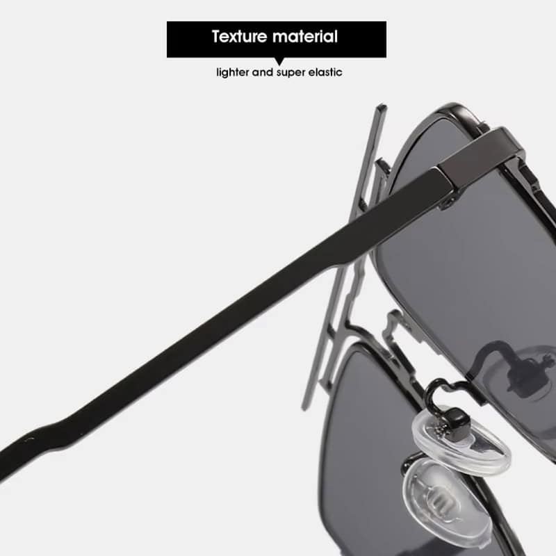 Black textured eyeglasses temple arm for lightweight and durable eyewear.