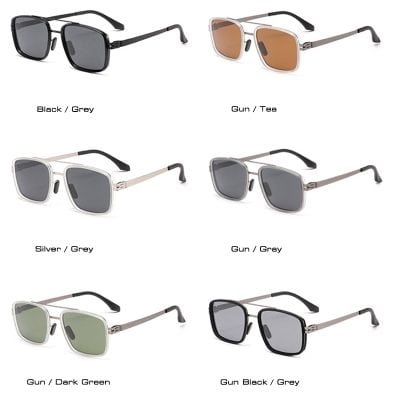 Black grey sunglasses with sleek frame design for men and women - stylish optometry accessories.