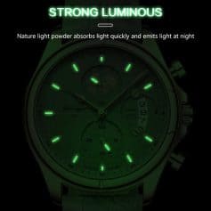 Luminous luxury watch with glow-in-the-dark features, showcasing advanced timekeeping technology and elegant design at Monalisa Medical Store.