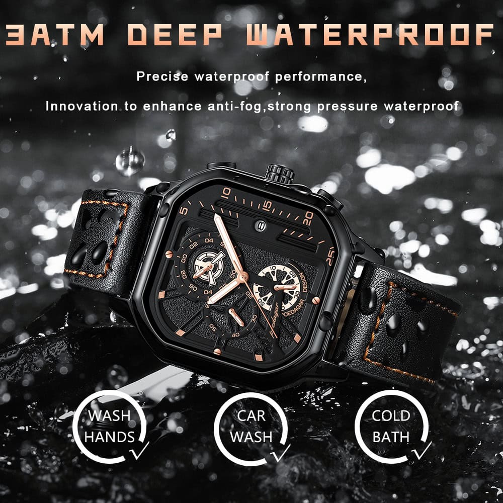 Luxurious waterproof smartwatch with precise performance, ideal for sports and outdoor activities, featuring anti-fog technology and strong pressure resistance for active lifestyles.