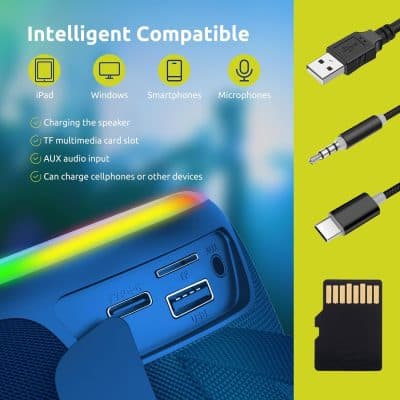 USB charging cable for smartphones and tablets with compatibility for iPad, Windows, and Android devices.
