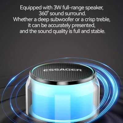 High-quality 3W full-range speaker with 360° sound surround for immersive audio experience, perfect for modern smart devices and home entertainment systems.