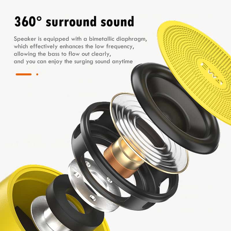 Earbud speaker components with bimetallic diaphragm for enhanced low-frequency sound at Monalisa Store.