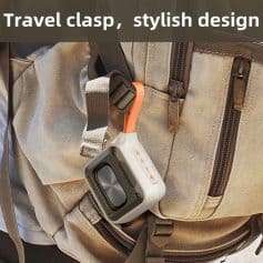 Travel compact speaker with clip, portable and stylish design for outdoor use, perfect for travel, hiking, and outdoor activities - Monalisa Store.