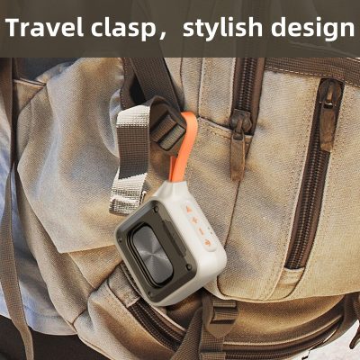 Travel compact speaker with clip, portable and stylish design for outdoor use, perfect for travel, hiking, and outdoor activities - Monalisa Store.