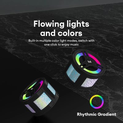 Flowing LED lights with multiple color modes, perfect for optical eyewear enthusiasts.