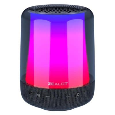 Color-changing LED portable speaker, wireless Bluetooth sound system with touch controls, perfect for indoor and outdoor use, ideal for music lovers and gamers.