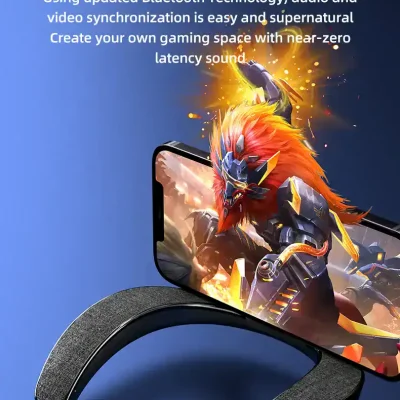 Wireless Bluetooth gaming headset with near-zero latency and immersive audio for an enhanced gaming experience.