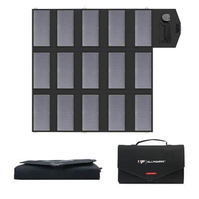 Flexible portable solar panel kit for outdoor use and emergency backup, ideal for camping, hiking, and off-grid power solutions.