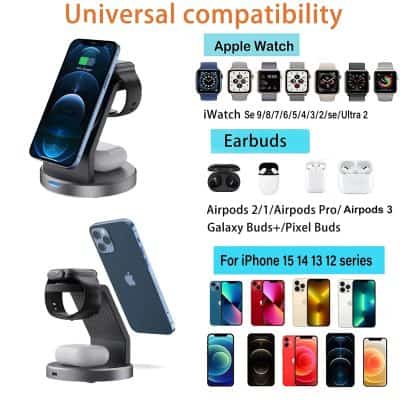 High-quality universal compatible smartphone and smartwatch accessories, including Apple Watch, earbuds, and iPhone 12 series, available at Monalisa Store for all your tech needs.