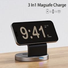 3 in 1 Magsafe charger for iPhone, Apple Watch, and AirPods - sleek, fast wireless charging station for Apple devices. Perfect for modern homes and offices, offering convenience and efficiency.