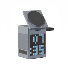 Wireless digital chess clock with LED display for competitive chess timing and game management.