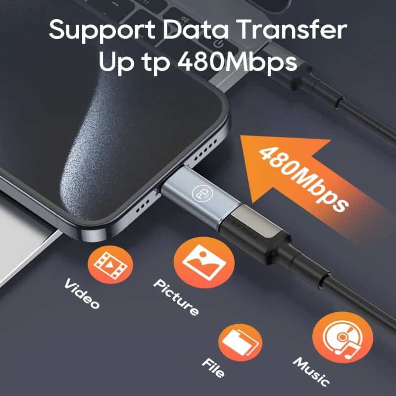 Support data transfer 480mbps fast mobile device connection for video, picture, file, and music transfer at Monalisa Store.