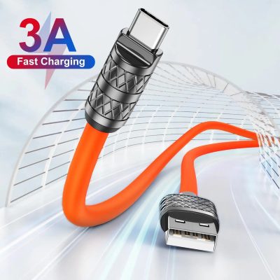 High-speed USB-C charging cable with durable braided design, suitable for fast charging of electronic devices, compatible with Monalisa Medical store products.