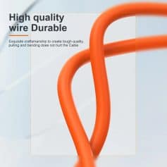 Bright orange durable wire designed for high-quality craftsmanship and precise bending, ideal for optoelectronic applications and cable management.