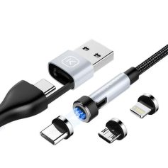 USB-C magnetic charging cable for optometry devices, compatible with iPhone and Android smartphones, fast charging, durable design, ideal for eye care professionals and optical shop use.