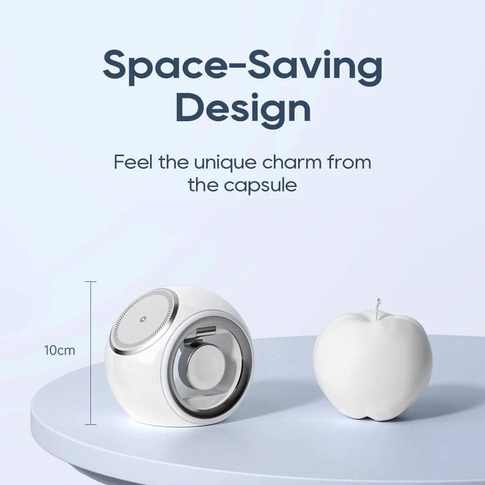 Space-saving design capsule device for optoelectronic skin treatment at Monalisa Store.
