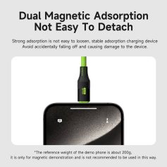Magnetic charging device for smartphones, demonstrating secure attachment for reliable power connection on Monalisa Store.