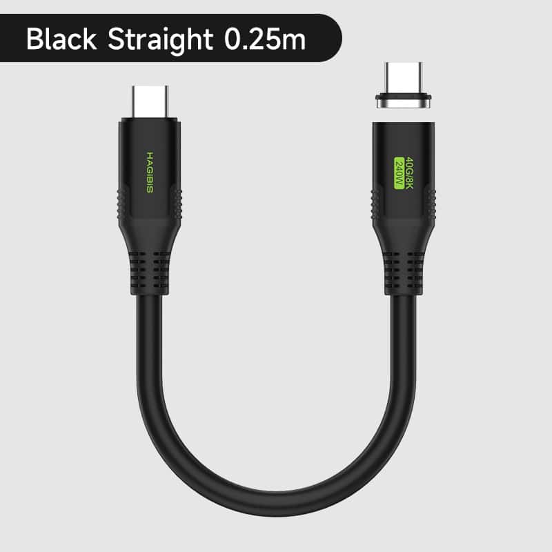 Black straight plug