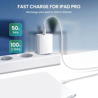 Fast charging for iPad Pro with Monalisa medical charging station, quick recharge up to 50% in 60 minutes, perfect for maximizing productivity and device readiness.