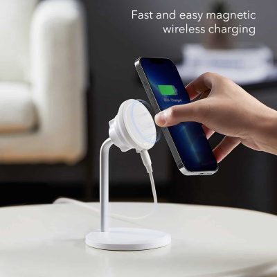 Wireless magnetic phone charger for fast, convenient charging, featured at Monalisa Store.