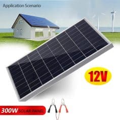 12V solar panel for home energy solutions, high-efficiency 300W monocrystalline solar power system for sustainable living and off-grid applications.