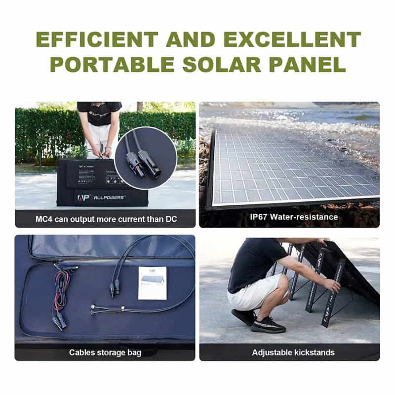 Portable solar panel for energy efficiency, solar power, renewable energy, outdoor solar solution, eco-friendly energy source.