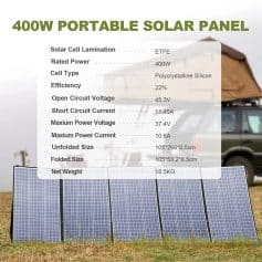 400W portable solar panel for sustainable energy solutions at Monalisa Store.