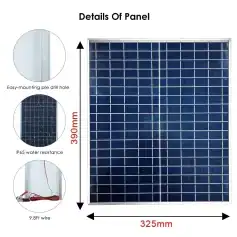 High-efficiency solar panel for renewable energy solutions at Monalisa Store, featuring easy-mount design, IP65 water resistance, and 9.8 ft wiring for optimal outdoor solar power performance.