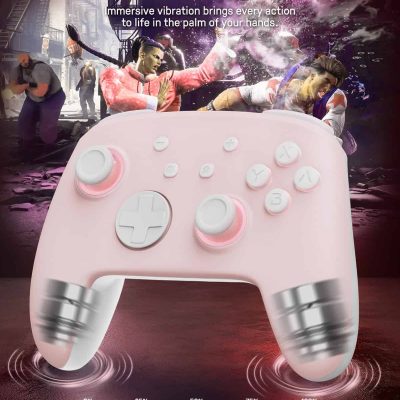 Vibration function gaming controller with immersive vibration technology for enhanced gaming experience, featuring ergonomic design and responsive buttons.