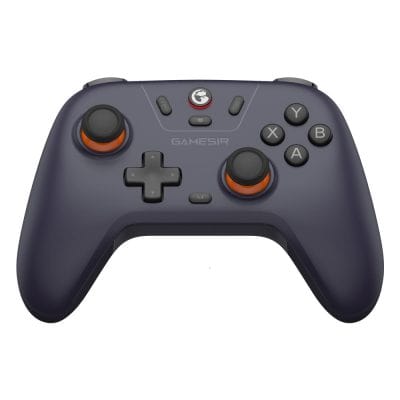 Wireless gaming controller with ergonomic design for PlayStation and PC gaming, featuring customizable thumbsticks and responsive buttons for an enhanced gaming experience.