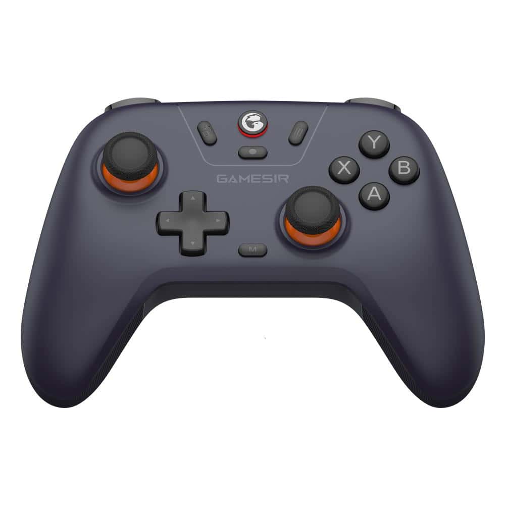 Wireless gaming controller with ergonomic design for PlayStation and PC gaming, featuring customizable thumbsticks and responsive buttons for an enhanced gaming experience.