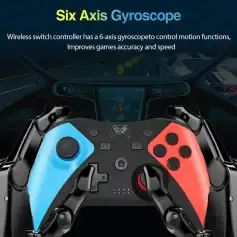 Six Axis Gyroscope racing game controller with dual grip design for enhanced gaming experience and precise control.