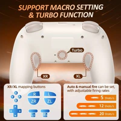 Optical device with macro and turbo setting for enhanced visual precision, featuring XR and XL mapping buttons and adjustable firing rates, ideal for professional and medical use.