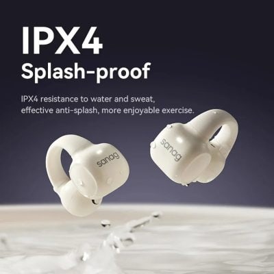 Waterproof wireless earbuds, splash-proof headphones for exercise, Monalisa Medical store, high IPX4 resistance TWS earbuds, perfect for active lifestyles, anti-splash design for workout durability, premium sound quality, comfort fit, ideal for gym and outdoor activities.