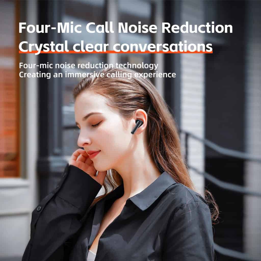 Wireless earbuds with noise reduction technology, sleek design, and crystal-clear sound, perfect for on-the-go calls and music. Upgrade your audio experience with modern, comfortable earbuds from Monalisa Store.